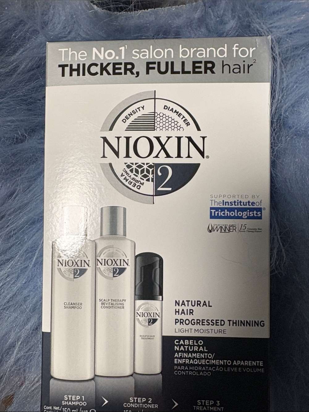 Nioxin System 2 Light Moisture Hair Treatment Kit - White, 3 Piece Set